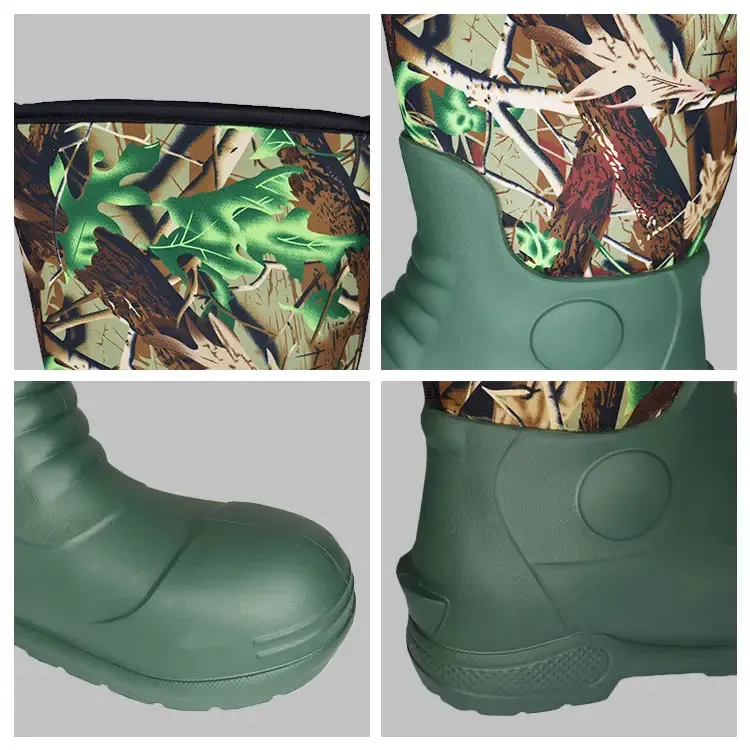 Anti-Slip Neoprene Camo Hunting EVA Boots