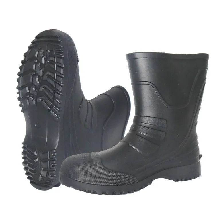 Black Commute EVA Ankle Rain Boots