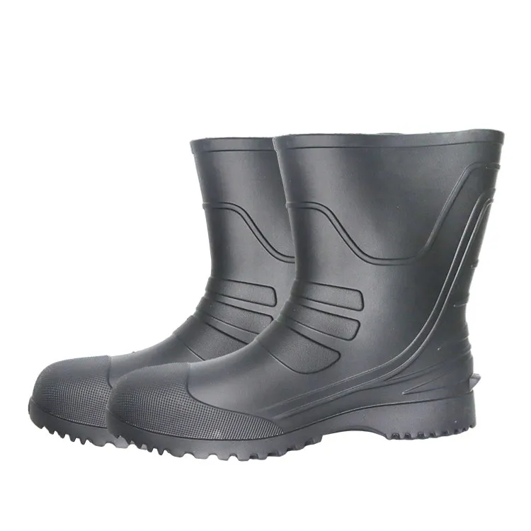 Black Commute EVA Ankle Rain Boots