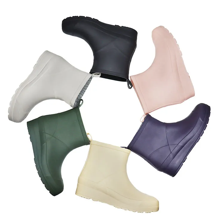Fashion Women TPE Ankle Rain Boots